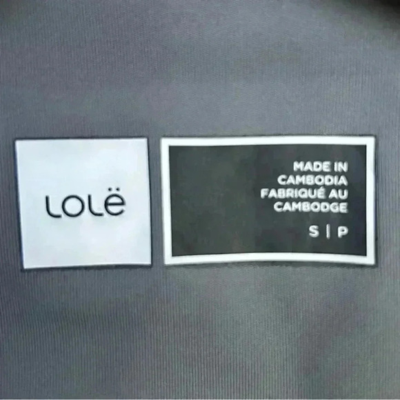 Lolë Active Yoga Workout Gym Zip Up Track Jacket Black Grey Size Small NWT - Picture 10 of 14